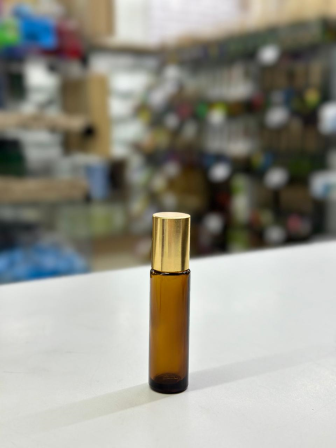 VID LABIAL 10ML AMBAR GORDINHO C/TP DOURADA - UNID