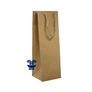 SACOLA MINI GARRAFA KRAFT 23X8X7,5     pacote c/10