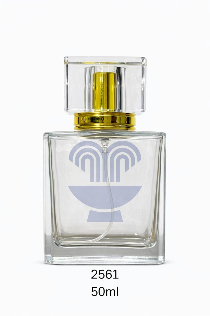 VID PERFUME RETANG. FD 50ML C/VAL DOURADA LUXO E SOBTAMPA TRANSP. REF:BM362810/25176 - UNID