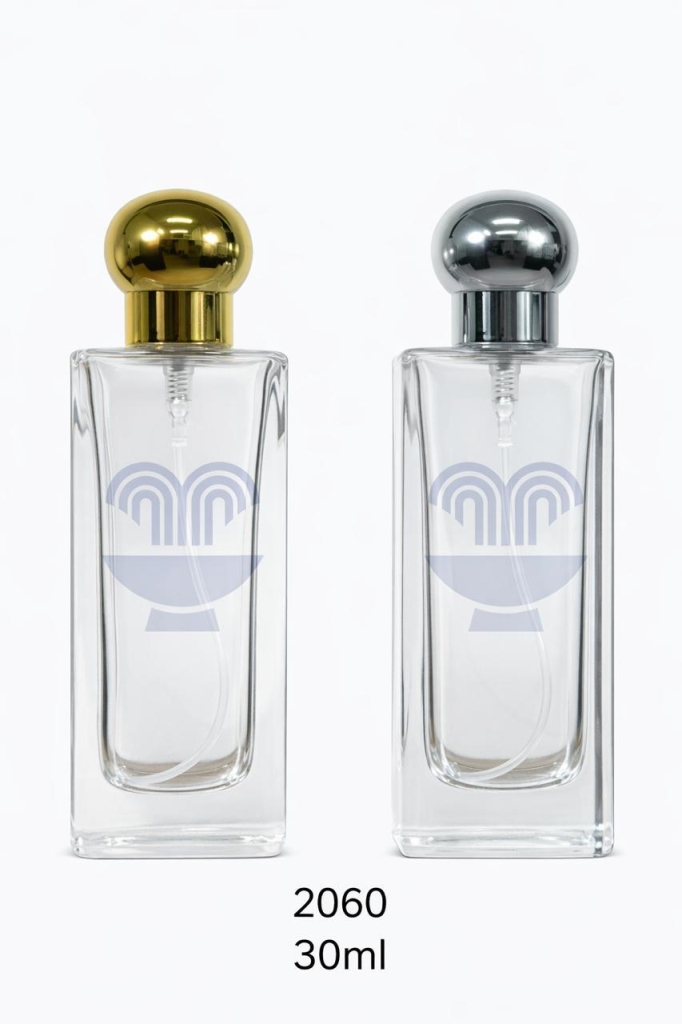 VID PORTA PERFUME RETANGULAR ALTO 30ML C/VAL E TP CHAPEU REF:25226 - UNID