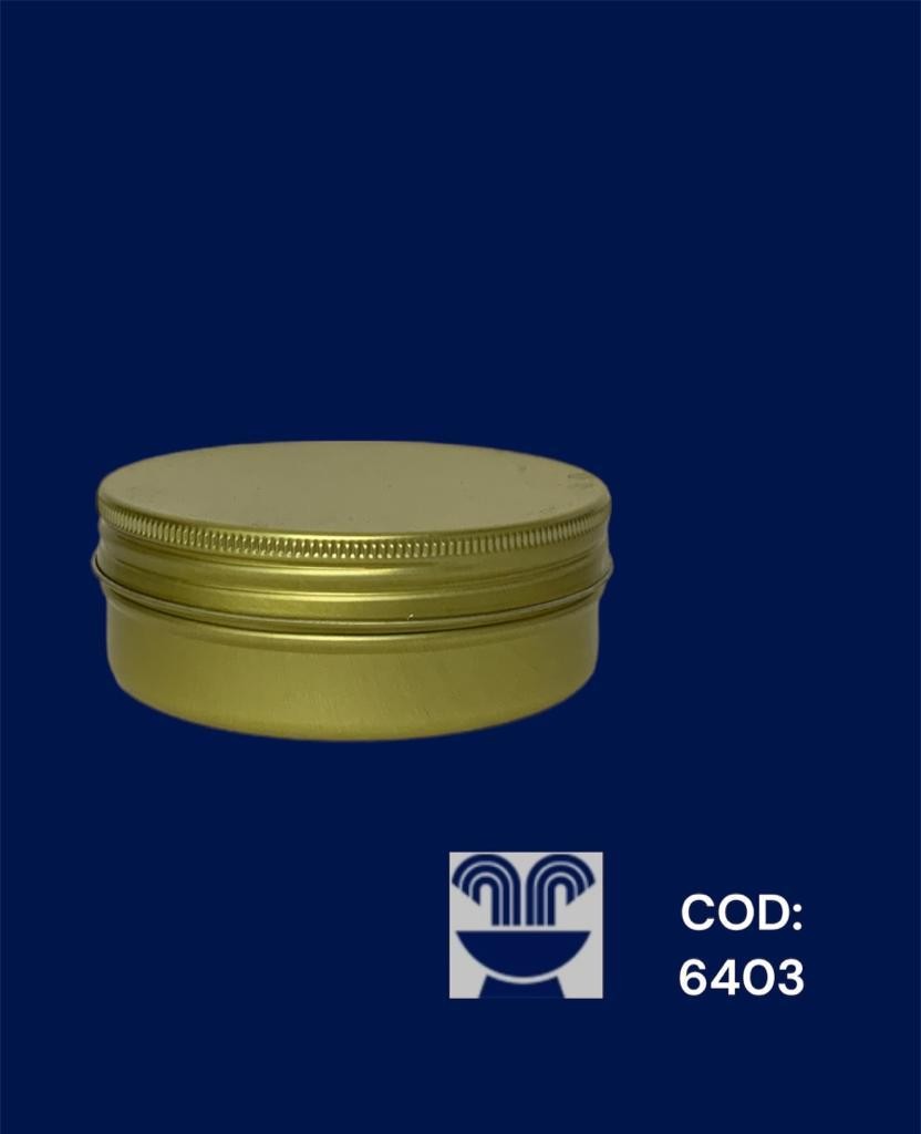 LATA DE ALUMINIO REDONDA P OURO 50ML - UNID