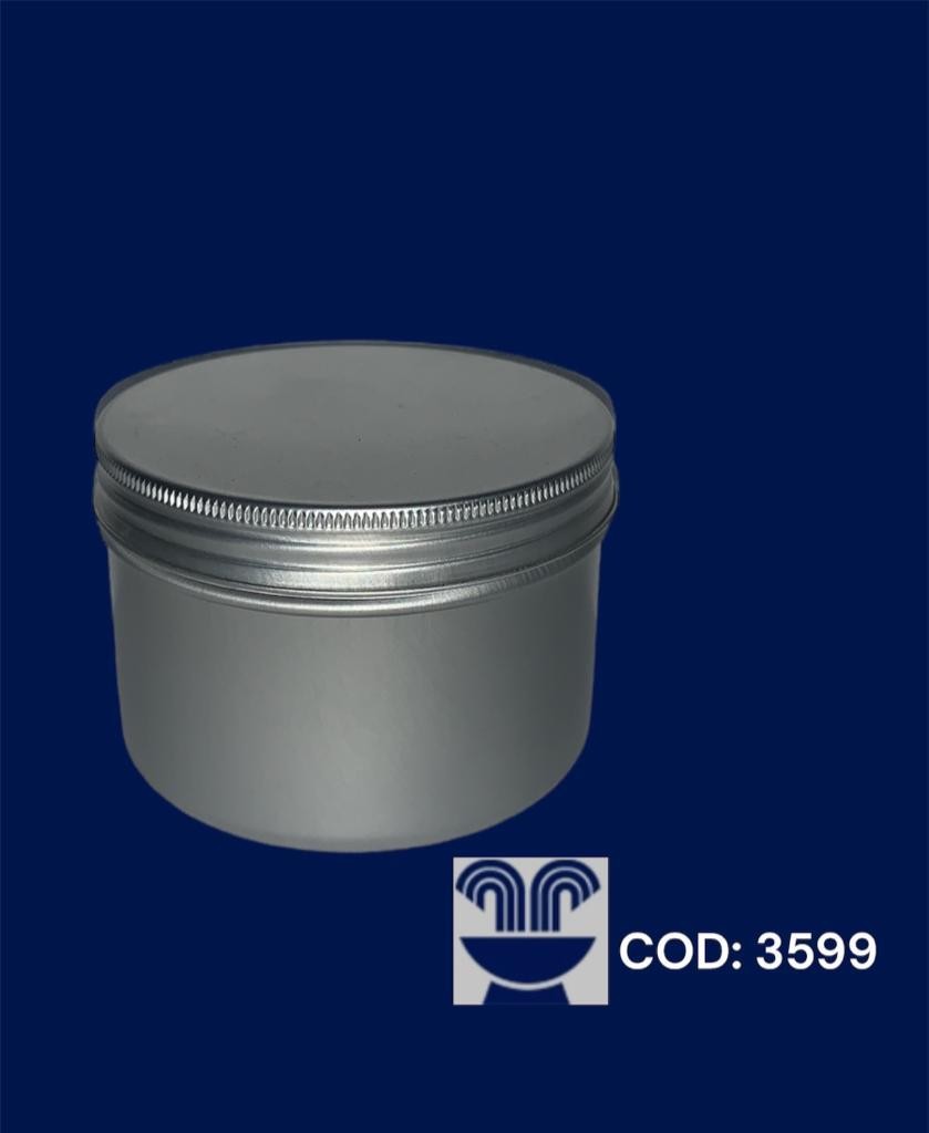LATA DE ALUMINIO REDONDA G PRATA 150ML