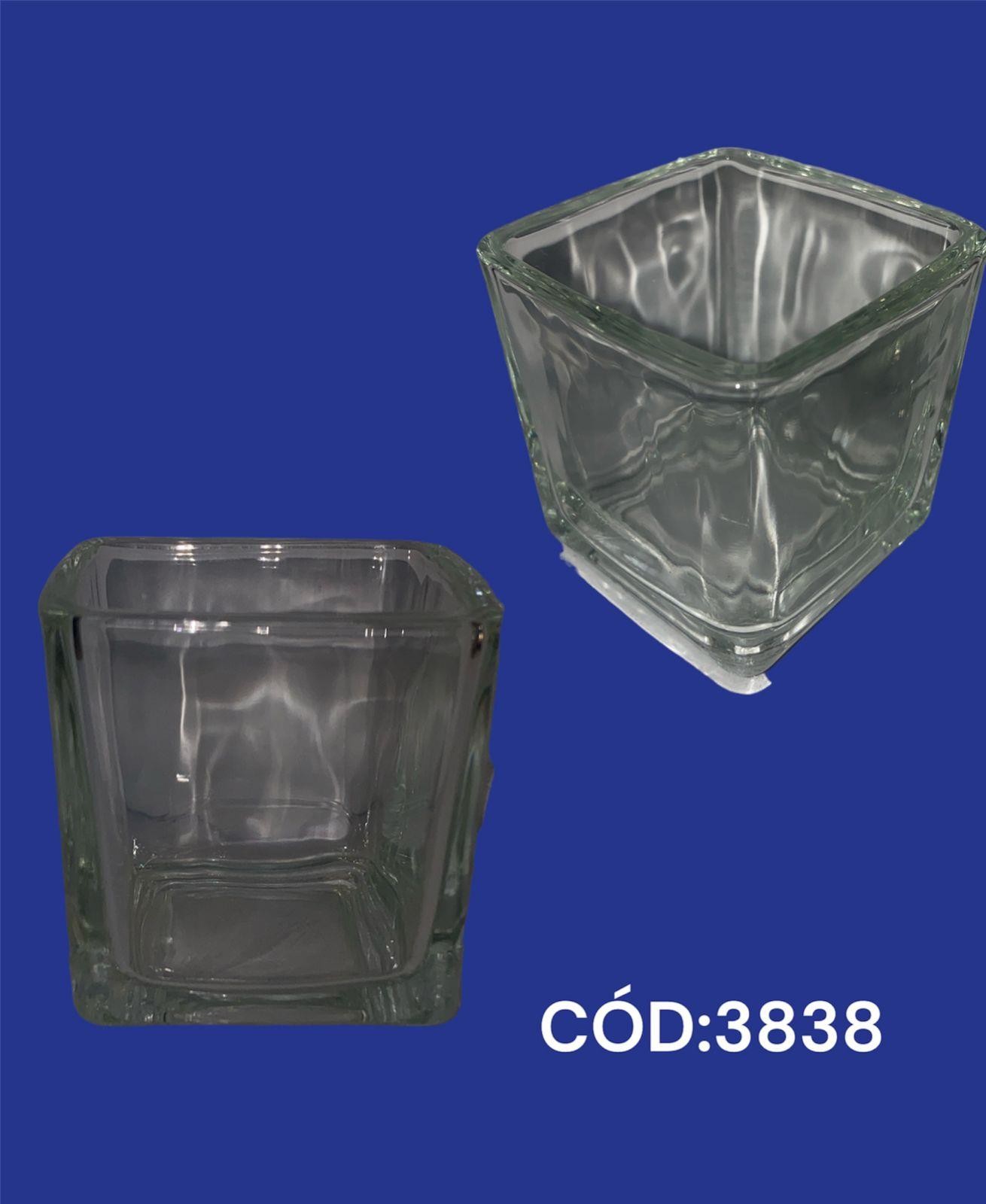 PORTA VELA DE VIDRO QUADRADO