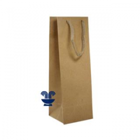 SACOLA MINI GARRAFA KRAFT 23X8X7,5     pacote c/10