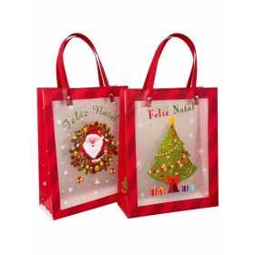 SACOLA PLASTICA NATAL 20X25X7 C ALCA REF SP043-403/402 - UNID